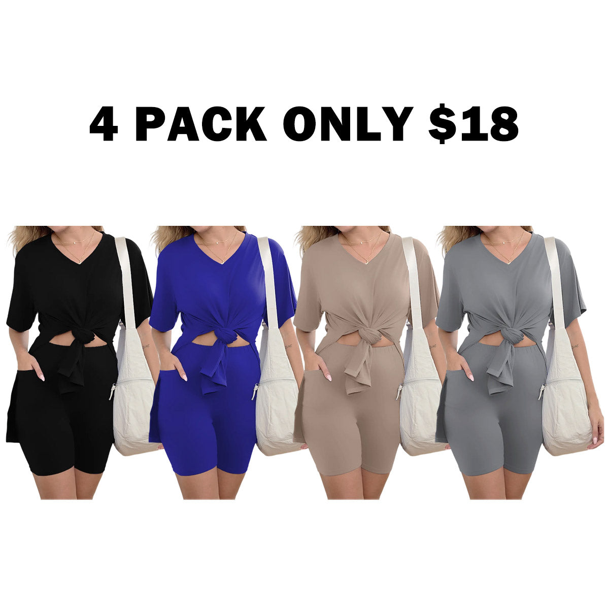 Plus Two Piece Outfits for Women With Pockets