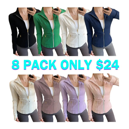 Yoga suit gold zipper version women's yoga jacket