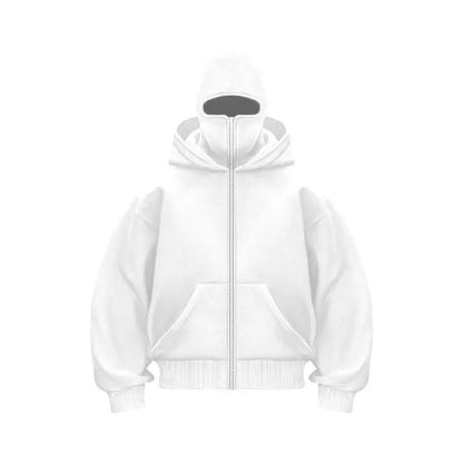 Zip Up Double Layer Hoodie