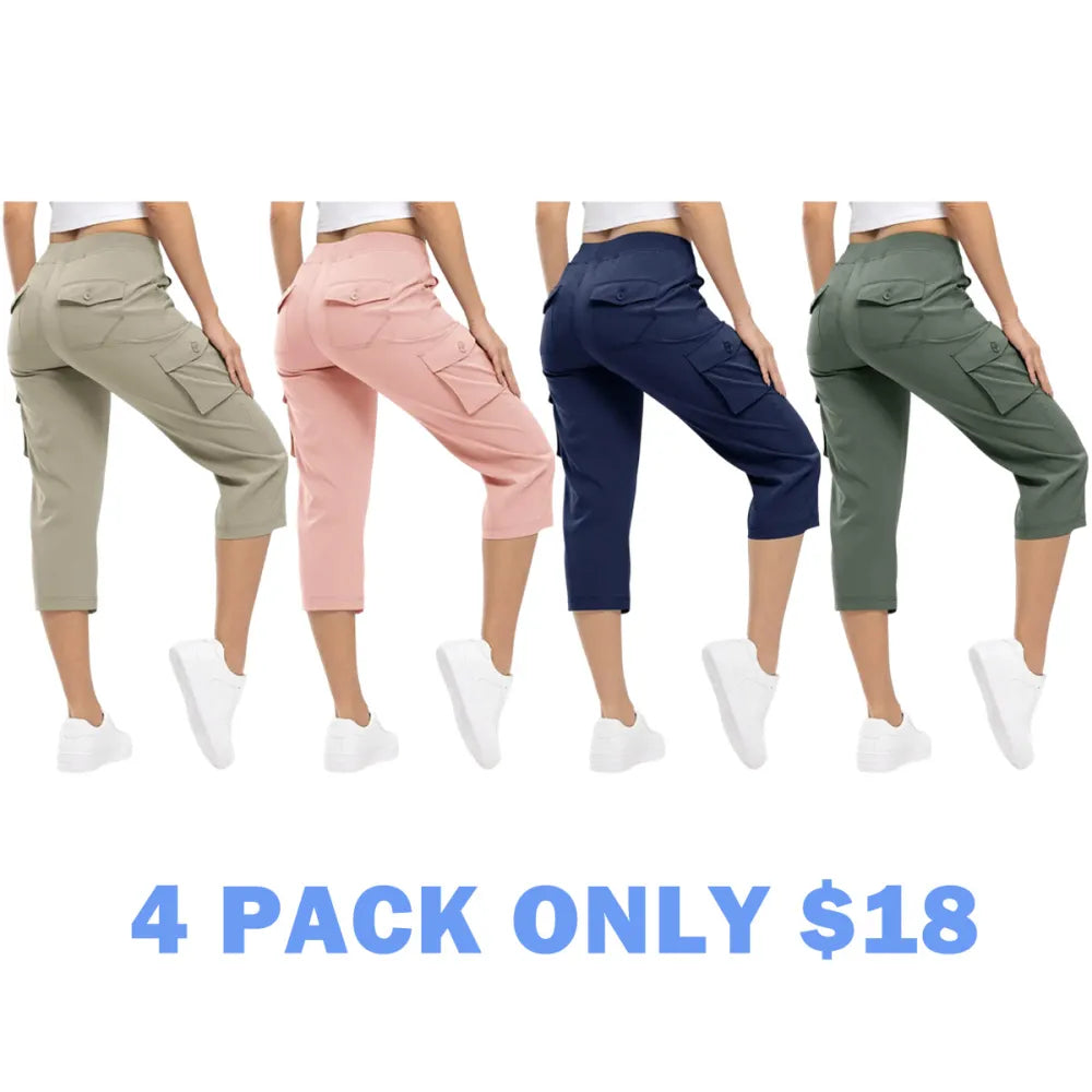 Women's Lightweight Capris Hiking Pants 6 Pockets