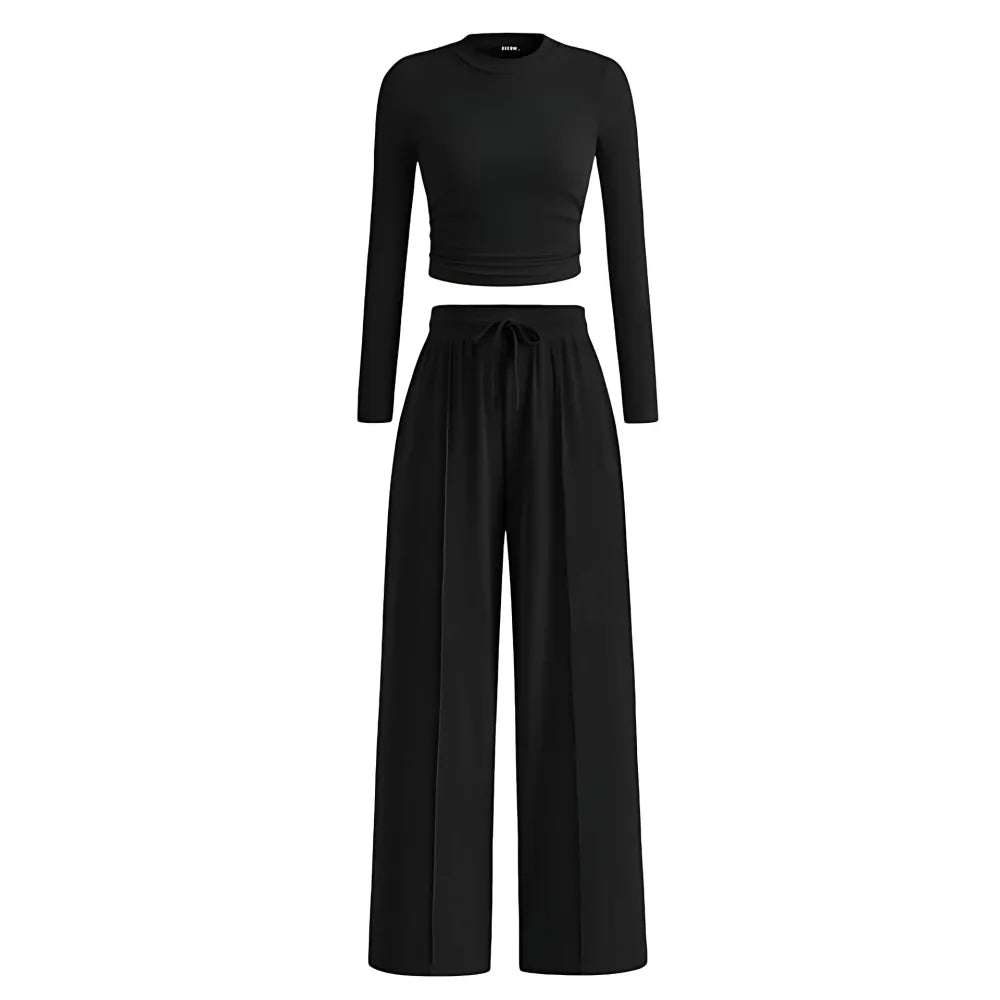 2-Piece Ribbed Knit Lounge Set