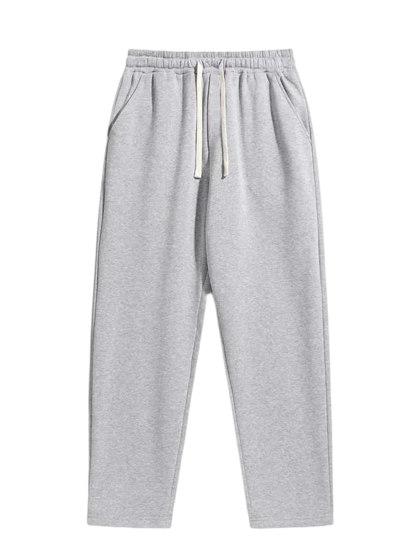 Men's Regular Fit Solid Drawstring Waist Sweatpants