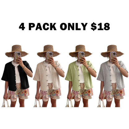 Women's Short Sleeve Cardigan