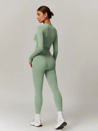 Skinny Tee & High Waist Leggings Tracksuit Set
