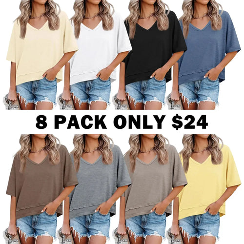 Womens Summer V Neck T Shirts