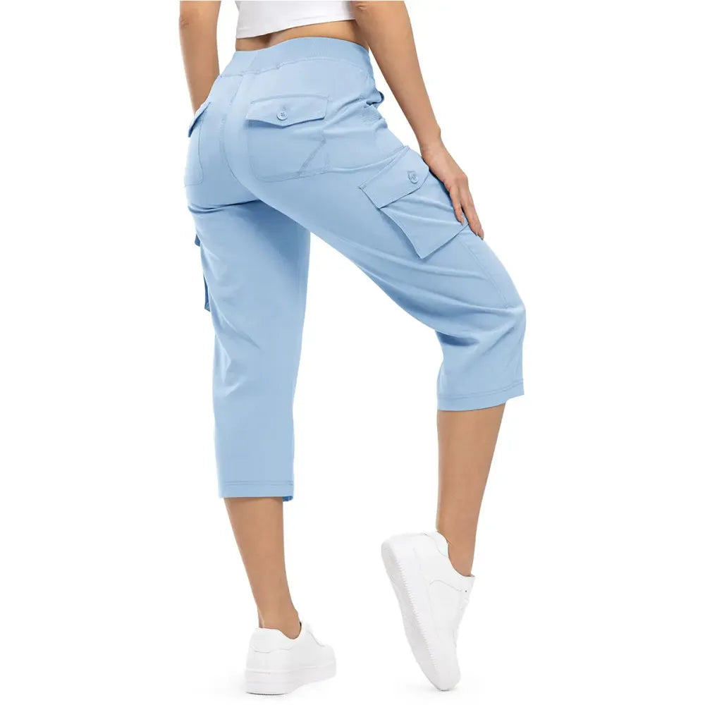 Women's Lightweight Capris Hiking Pants 6 Pockets