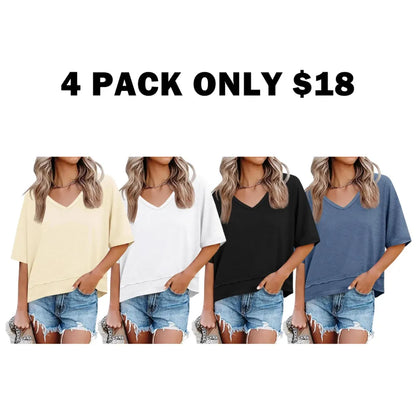 Womens Summer V Neck T Shirts