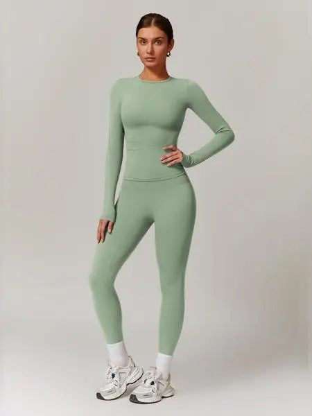 Skinny Tee & High Waist Leggings Tracksuit Set