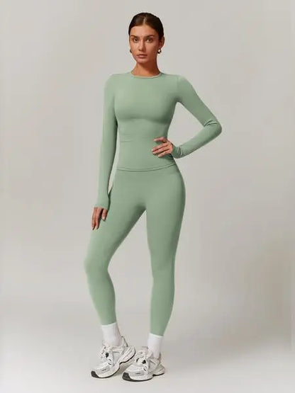 Skinny Tee & High Waist Leggings Tracksuit Set