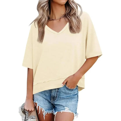 Womens Summer V Neck T Shirts