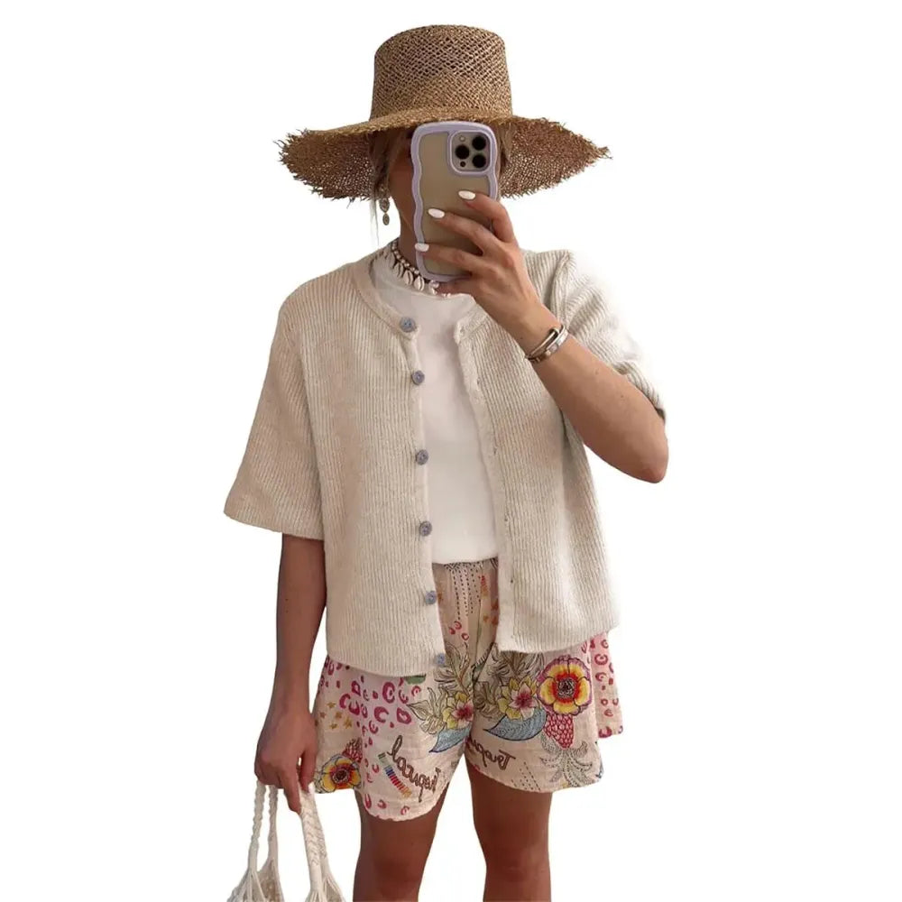 Women's Short Sleeve Cardigan