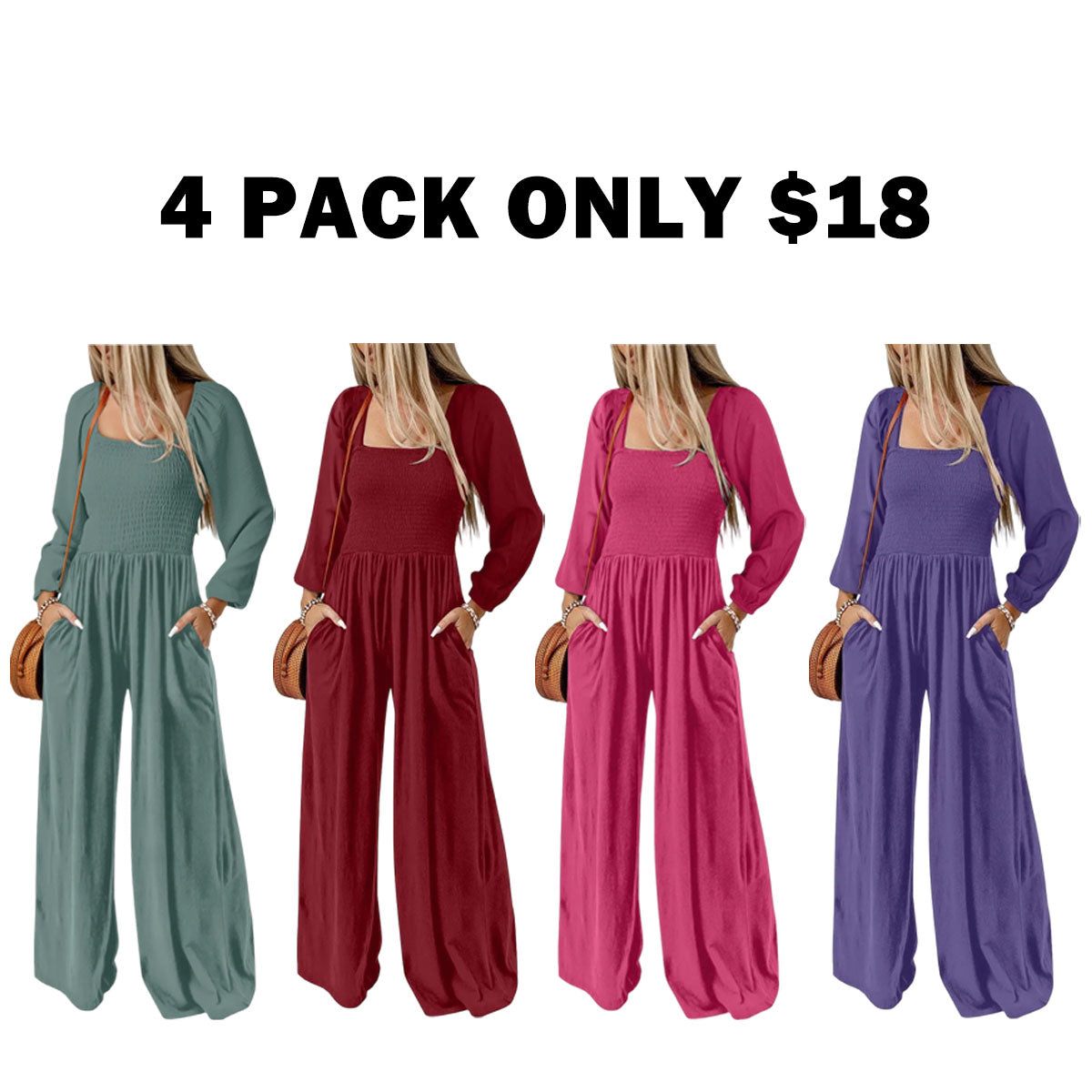 Women's Casual Loose Overalls Jumpsuits
