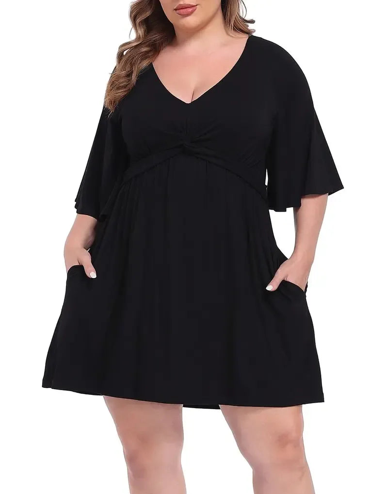 Women's Plus Size Romper Dress