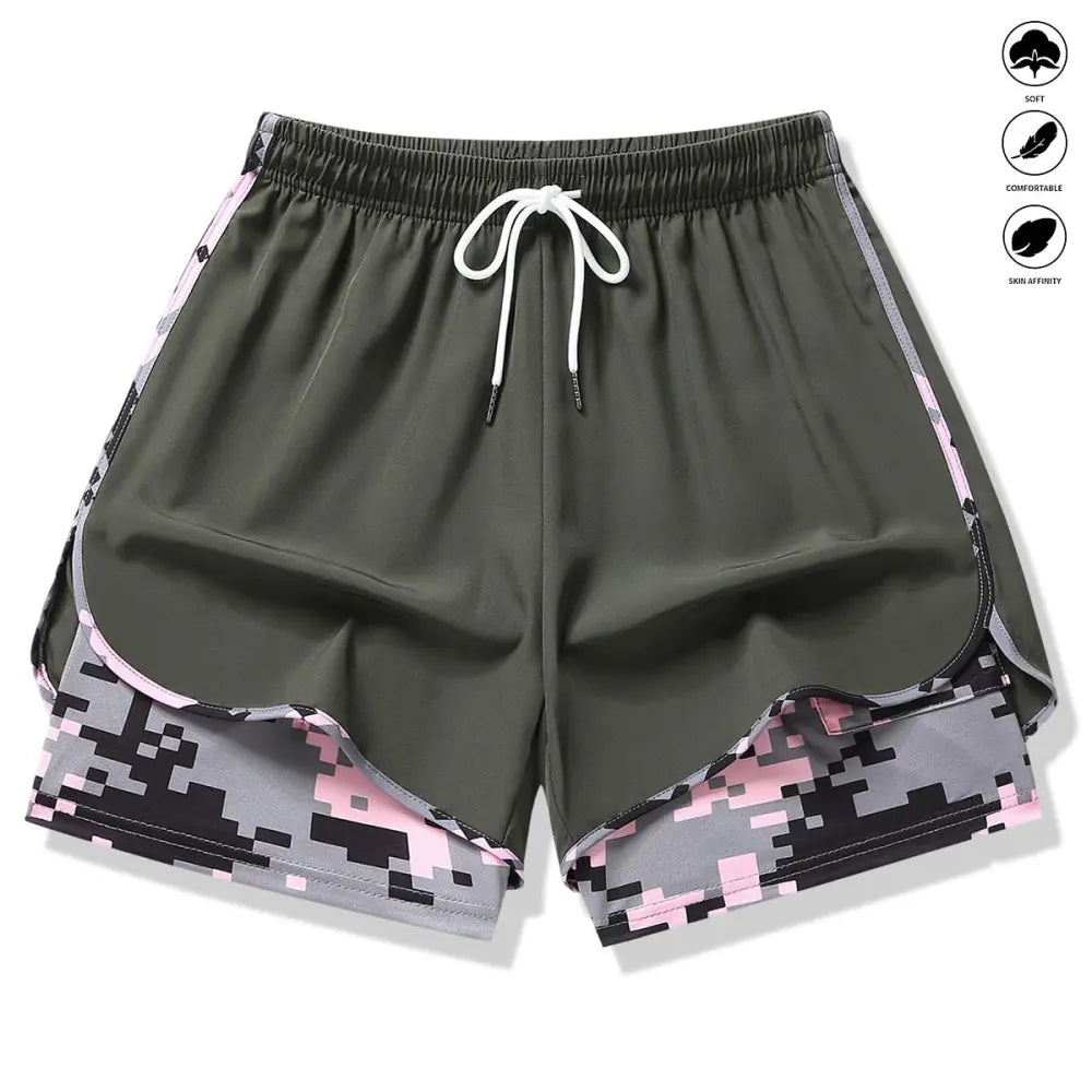 women’s casual athletic shorts with built-in liner