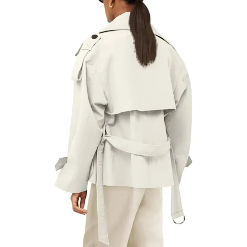 Womens Cropped Trench Coat