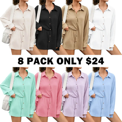 Women’s Gauze Shirt & Shorts Set