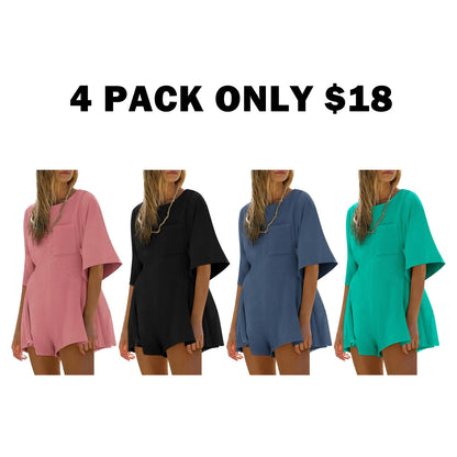 Summer Casual Loose Jumpsuits with Pocket