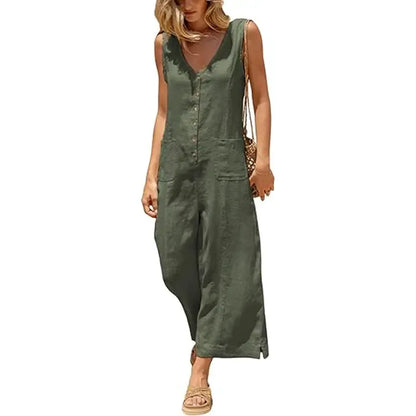 Women Button Down Jumpsuits