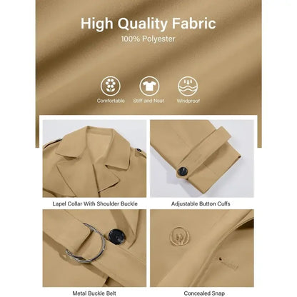 Womens Cropped Trench Coat