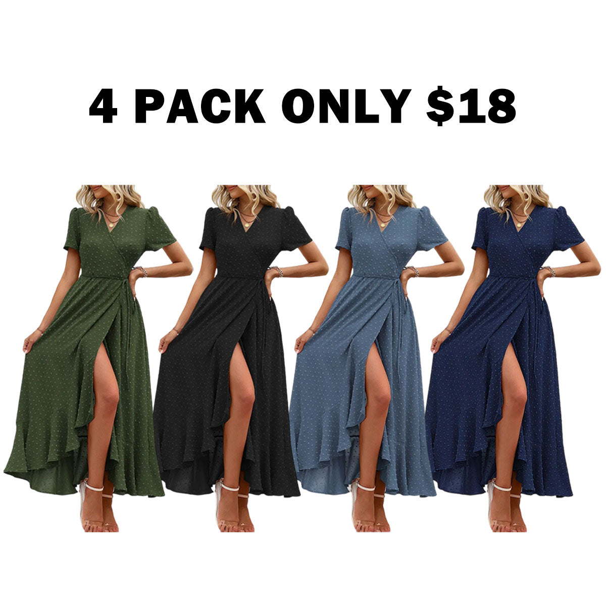 Women's Summer Wrap Maxi Dress