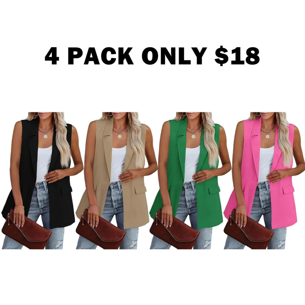 Women's Sleeveless Blazer Vest
