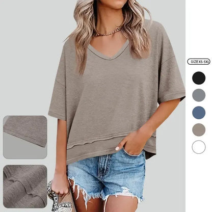 Womens Summer V Neck T Shirts