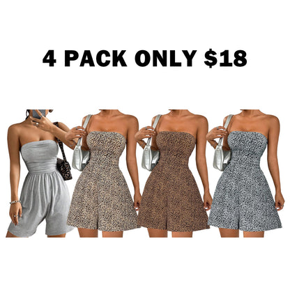 Women's Solid Color Fitted Romper