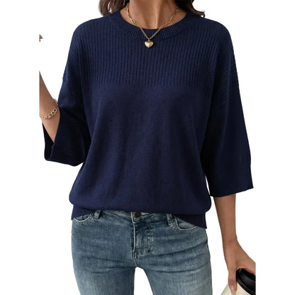 Women‘s Half Sleeve Casual Oversized Trendy Sweaters