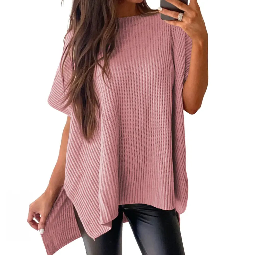 Oversized Cozy Ribbed Knit Top