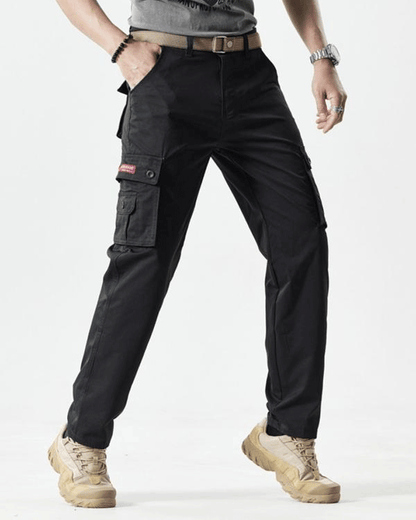 2026 Hot Sale-Men's Solid Color Patched Zipper Fly Cargo Pants