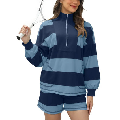 Women's Striped Lounge Set 2 Piece Set