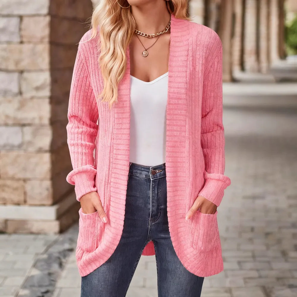 Womens Long Cardigan Lightweight Sweater
