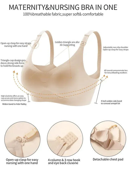 Maternity Solid Color Nursing Bra