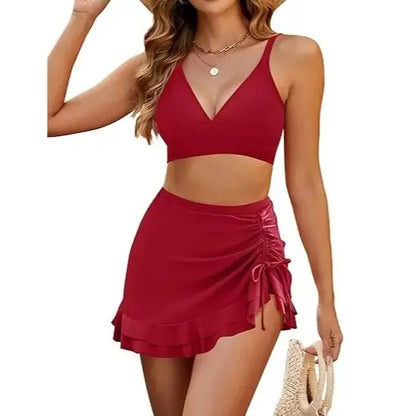 Women's Waisted Gingham Bikini Sets Tummy Control