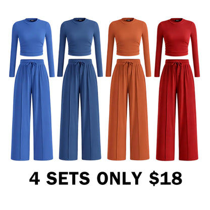 2-Piece Ribbed Knit Lounge Set