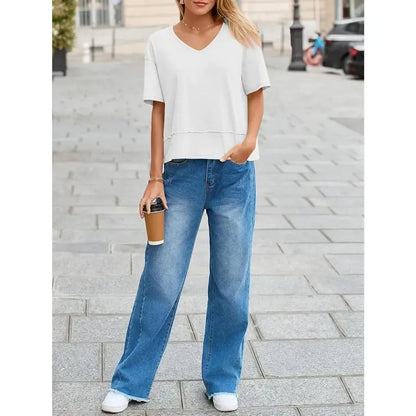 Womens Summer V Neck T Shirts