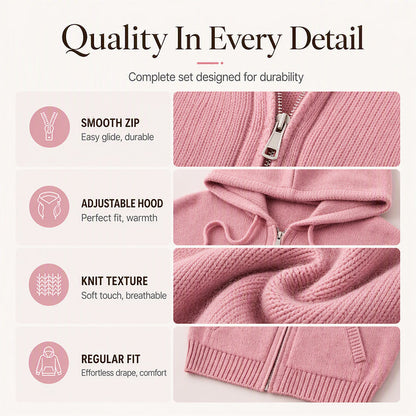 🌸Women's Loose Hooded Knit Cardigan