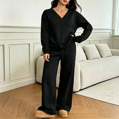 Bestseller🏆👚💕 V-Neck Off-Shoulder Top & Pants Set